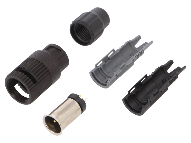 Connector: rond; stekker; 710; mannelijk; PIN: 2; niet afgeschermd Connector: rond; stekker; 710; mannelijk; PIN: 2; niet afgeschermd